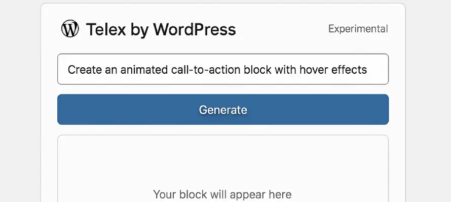 Telex by WordPress: AI-Powered Web Development Tool