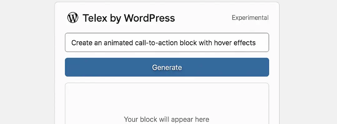 Telex by Wordpress