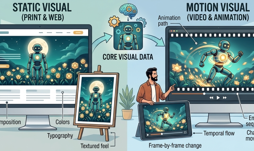 Static or Motion: How the Same Visual Changes Impact